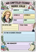 Vorschau - Arbeitsblätter - Schriftsteller Steckbriefe 2 Varianten Deutsch Klasse 5-10 - Seite 2