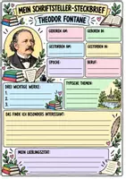Vorschau - Arbeitsblätter - Schriftsteller Steckbriefe 2 Varianten Deutsch Klasse 5-10 - Seite 3