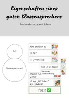 Vorschau - Bildkarten - Eigenschaften eines Klassensprechers - Tafelkarten - Deckblatt