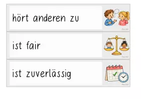 Vorschau - Bildkarten - Eigenschaften eines Klassensprechers - Tafelkarten - Seite 1