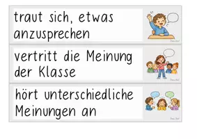 Vorschau - Bildkarten - Eigenschaften eines Klassensprechers - Tafelkarten - Seite 2