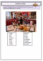 Vorschau - Arbeitsblätter - At the diner (Selbstlernmaterial) - Seite 1
