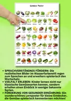 Vorschau - Poster - Gemüse Poster für Kinder – 57 Gemüsesorten lernen mit realistischen Bildern | Kita & Grundschule - Seite 1