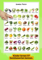 Vorschau - Poster - Gemüse Poster für Kinder – 57 Gemüsesorten lernen mit realistischen Bildern | Kita & Grundschule - Seite 2