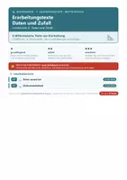 Vorschau - Arbeitsblätter - Daten und Zufall Sachtexte Mathematik 7 Mittelschule - Deckblatt
