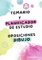 Vista previa - Hojas de trabajo - TEMARIO Y PLANIFICADOR ESTUDIO OPOSICIONES DIBUJO - página 1