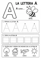 anteprima - Esercizi - Schede didattiche lettera A - Pagina 1
