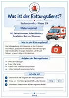 Vorschau - Unterrichtsreihen - Rettungsdienst und Krankenwagen – Notruf 112, Erste Hilfe und Helfer im Einsatz - Seite 1