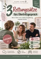 Vorschau - Arbeitsblätter - 3 Rettungssätze fürs Übertrittsgespräch | schwierige Elterngespräche - Deckblatt