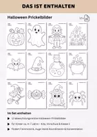 Vorschau - Mal- und Bastelvorlagen - Halloween Prickelbilder für Kita Vorschule & Grundschule | 12 Prickelvorlagen Herbst | Fensterdeko, Feinmotorik & Basteln - Seite 2