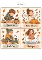 Vorschau - Bildkarten - Herbst-Rap für die Kita 🍂 | Mit Bewegungen & Bewegungskarten | Morgenkreis Herbst - Seite 3