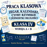 zapowiedź - Sprawdzian - Zegar, kalendarz, cyfry rzymskie. - obwoluta