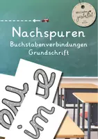 Vorschau - Präsentationen/Tafelbilder - Grundschrift zum nachspuren: Buchstabenverbindungen - Deckblatt