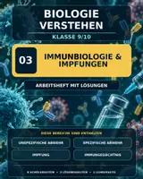 Vorschau - Unterrichtsreihen - Immunbiologie und Impfungen – Biologie Klasse 9/10 – Arbeitsheft mit Lösungen und Gruppenarbeit - Deckblatt