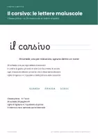 anteprima - Esercizi - ✏ Il corsivo le lettere maiuscole classe prima, 26 schede - Pagina di copertina