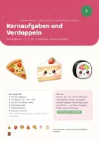 Vorschau - Stundenentwürfe - Rechenwelten · Kawaii-Küche — Einheit 2: Kernaufgaben und Verdoppeln (Mathe Klasse 2) - Deckblatt