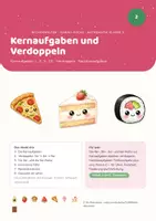 Vorschau - Stundenentwürfe - Rechenwelten · Kawaii-Küche — Einheit 2: Kernaufgaben und Verdoppeln (Mathe Klasse 2) - Seite 1