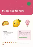 Vorschau - Stundenentwürfe - Rechenwelten · Kawaii-Küche — Einheit 3: Die 7er- und 9er-Reihe (Mathe Klasse 2) - Deckblatt