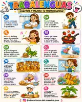 Vista previa - Hojas de trabajo - Trabalenguas - página 1
