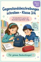 Vorschau - Stundenentwürfe - Gegenstandsbeschreibungen schreiben Klasse 3/4 | Schreibtraining mit Arbeitsblättern - Deckblatt
