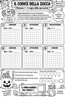 anteprima - Esercizi - Codice della Zucca – Escape Room Halloween Matematica - 4ª Primaria - Pagina 1