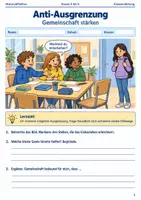 Vorschau - Arbeitsblätter - Anti-Ausgrenzung Arbeitsheft Klasse 5 bis 6 Schulstart Gemeinschaft stärken - Deckblatt
