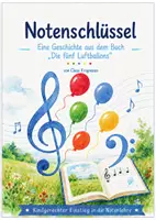 Vorschau - Lehrpläne/Lehrermaterial - Notenschlüssel – Vorlesegeschichte zur Notenlehre - Deckblatt