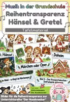 Vorschau - Aufgabenkarten - Hänsel und Gretel – Reihentransparenz zur Oper | Tafelmaterial für den Musikunterricht Grundschule - Deckblatt