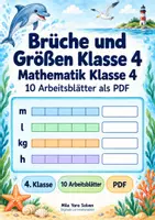 Vorschau - Arbeitsblätter - Brüche und Größen Klasse 4 | Mathematik Klasse 4 | 10 Arbeitsblätter als PDF - Deckblatt