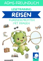 Vorschau - Arbeitsblätter - ADHS Reisen – Lesetraining Klasse 3-5 - Deckblatt