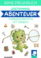 Vorschau - Arbeitsblätter - ADHS-Lesetraining Komplettpaket | 12 Themenhefte mit Struktur-Elementen | Zeitbegrenzung, Atemübung, Abhak-System | Grundschule/Sek I - Seite 1