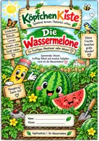 Vorschau - Arbeitsblätter - Wassermelone Kreuzworträtsel & mehr - KöpfchenKiste - Deckblatt