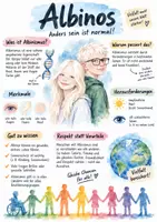 Vorschau - Arbeitsblätter - Lernplakat + Arbeitsblätter zum Thema "Albino" + Lösung & MP3 + Mindmap + Infografik - Deckblatt