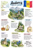 Vorschau - Arbeitsblätter - Lernplakat + Arbeitsblätter zum Thema "Andorra" + Lösung & MP3 + Mindmap + Infografik - Deckblatt