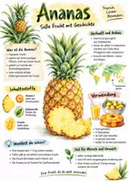 Vorschau - Arbeitsblätter - Lernplakat + Arbeitsblätter zum Thema "Ananas" + Lösung & MP3 + Mindmap + Infografik - Seite 1