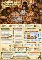 Vorschau - Spiele - Der Jahreszeitenrat der Waldtiere – Winterstrategien spielerisch entdecken - Deckblatt