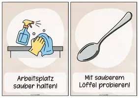 Vorschau - Arbeitsblätter - Hygiene in der Küche und Umgang mit Lebensmitteln – Bildkarten & Arbeitsmaterial für den Kochunterricht - Seite 3