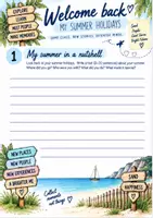 Vorschau - Arbeitsblätter - 🌴 Welcome back – My Summer Holidays | 2 Englisch-Arbeitsblätter - Seite 1