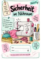 Vorschau - Arbeitsblätter - AES - Sicherheit im Nähraum mit Führerschein - Deckblatt