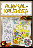 Vorschau - Mal- und Bastelvorlagen - Kalender zum Ausmalen – 12 Monate gestalten | Malvorlagen für Kunst und Grundschule - Deckblatt