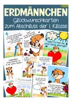 Vorschau - Mal- und Bastelvorlagen - Abschied 1. Klasse - Erdmännchenklasse - Deckblatt