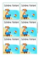 Vorschau - Mal- und Bastelvorlagen - Feriengrüße Erdmännchenklasse kostenlos - Seite 2