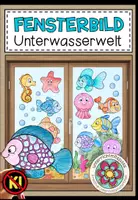 Vorschau - Mal- und Bastelvorlagen - Unterwasserwelt – Aquarium und Fische gestalten | Fensterbilder und Malvorlagen 3.–4. Klasse - Deckblatt