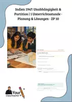 Vorschau - Stundenentwürfe - INDIA IN FOCUS – 13 Unterrichtsstunden Englisch | Planung, Material, Lösungen & ZP 10 - Seite 1