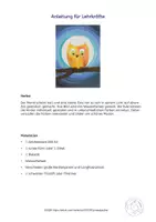Vorschau - Mal- und Bastelvorlagen - Kunst Herbst, eine Eule im Mond, Grundschule - Seite 3