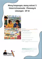 Vorschau - Stundenentwürfe - Many languages, many voices 1 Unterrichtsstunde · Planung & Lösungen · ZP 10 - Deckblatt