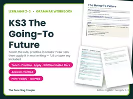 Vorschau - Arbeitsblätter - Going-to-Future – Übungen mit Lösung - Deckblatt