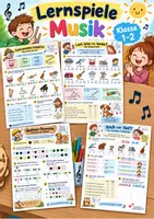 Vorschau - Arbeitsblätter - Musik Lernspiele Klasse 1–2 | 5 Arbeitsblätter - Deckblatt