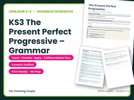 Vorschau - Arbeitsblätter - Present Perfect Progressive – Übungen - Deckblatt