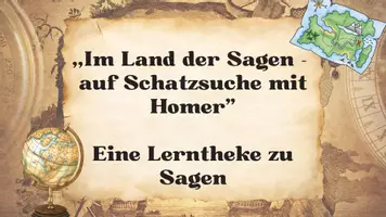 Vorschau - Stationenlernen - Auf Schatzsuche mit Homer - eine Lerntheke zum Thema Sagen - Deckblatt